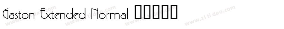 Gaston Extended Normal字体转换